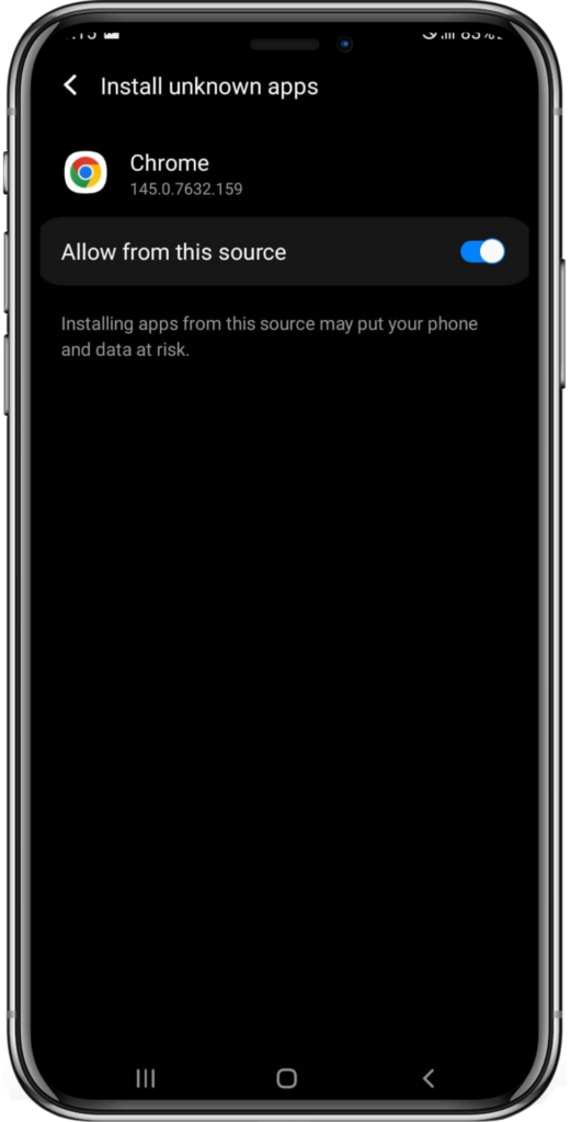 Inat Box APK'yı indirin (v16.25) – Canlı TV, Spor ve Filmleri Ücretsiz İzleyin 6 Bu sizi bilinmeyen uygulamaların yüklenmesine izin vermek için ayarlara yönlendirecektir.