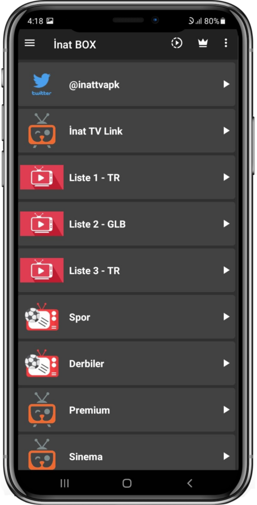 Inat Box APK'yı indirin (v16.25) – Canlı TV, Spor ve Filmleri Ücretsiz İzleyin 8 ss 6 e1773148032397